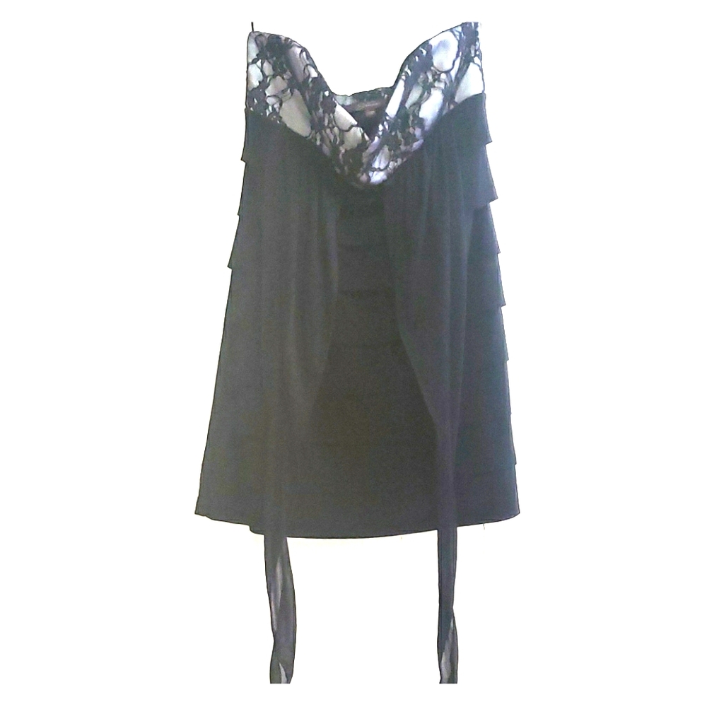 White and Black laced dress